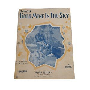 Vintage Sheet Music There's a Gold Mine In The Sky Crosby Voice Easy Listening